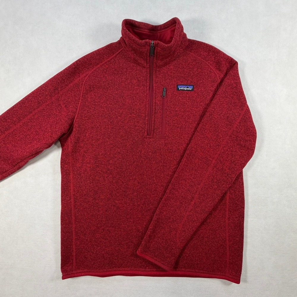 Patagonia Better Sweater 1/4 Zip Fleece Pullover Mens Medium Red Heather
